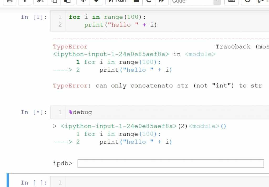 ดีบักโปรแกรมด้วย %debug กับ Python debugger