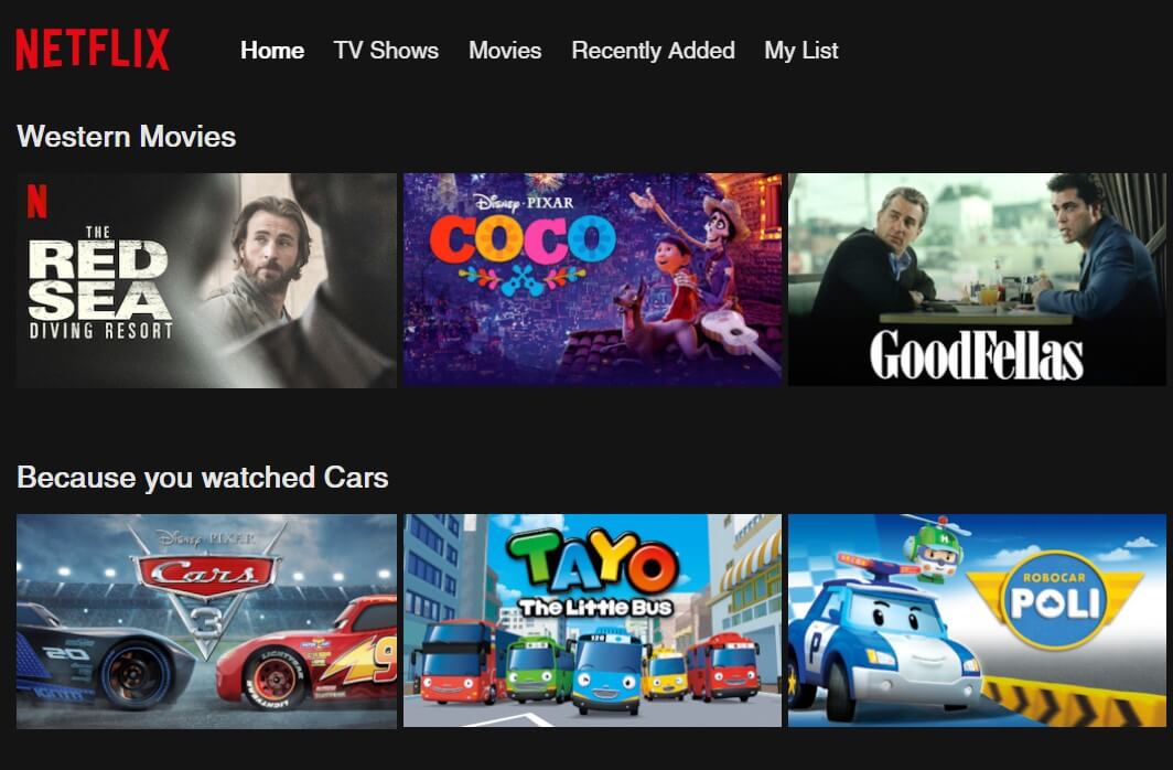 Netflix Recommendation Systems Website Screenshot 01