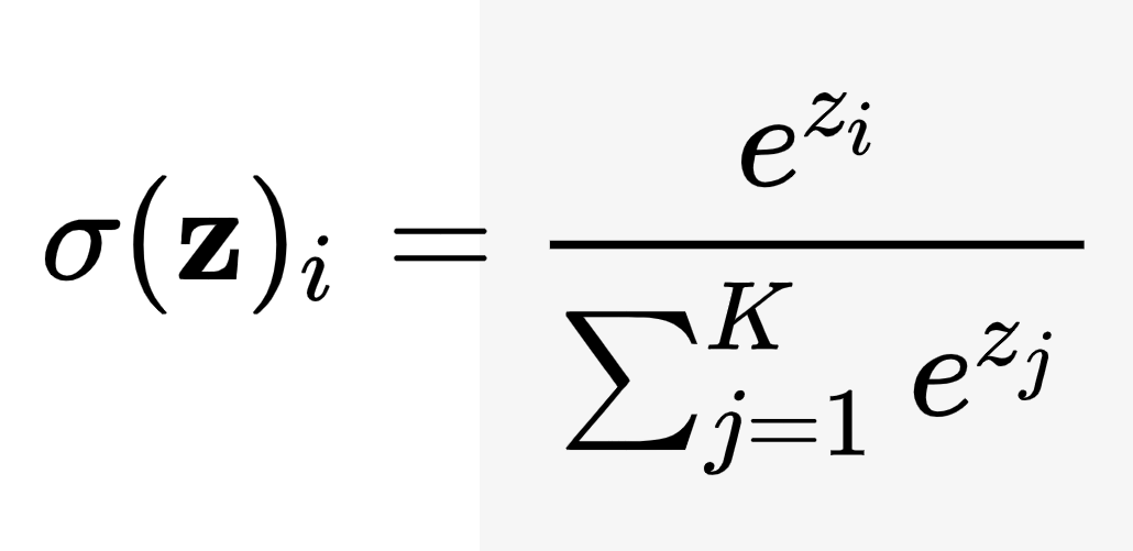 The standard (unit) softmax function is defined by the formula