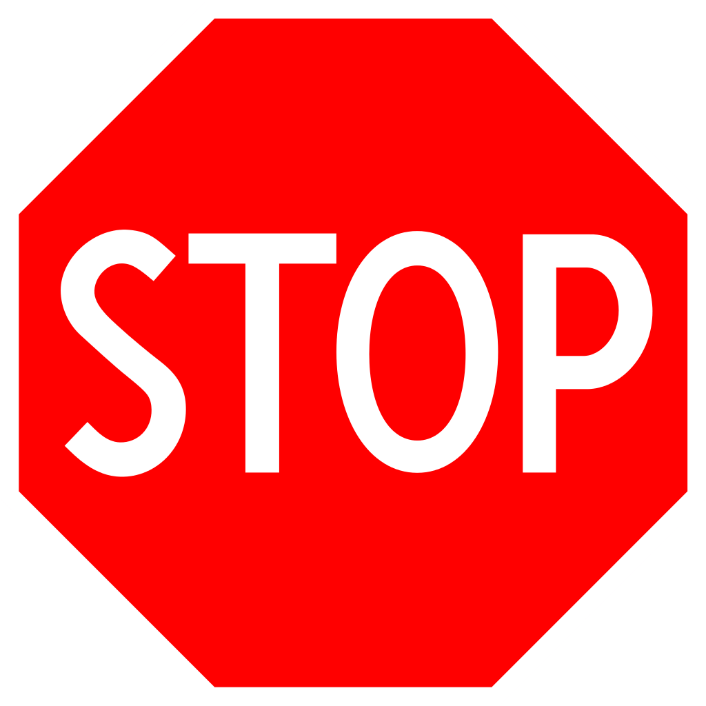 A standard American stop sign. Credit https://en.wikipedia.org/wiki/File:Stop_sign(standard).svg
