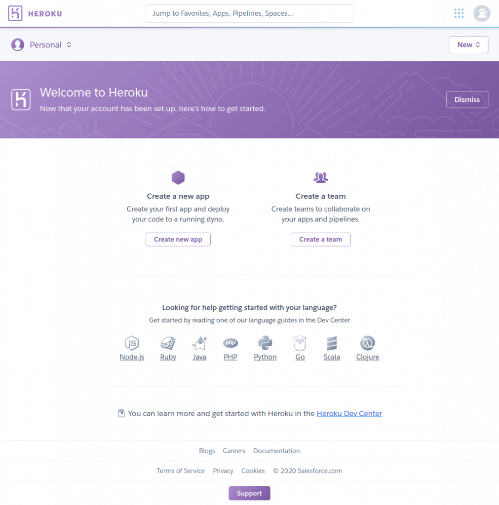 Heroku Dashboard