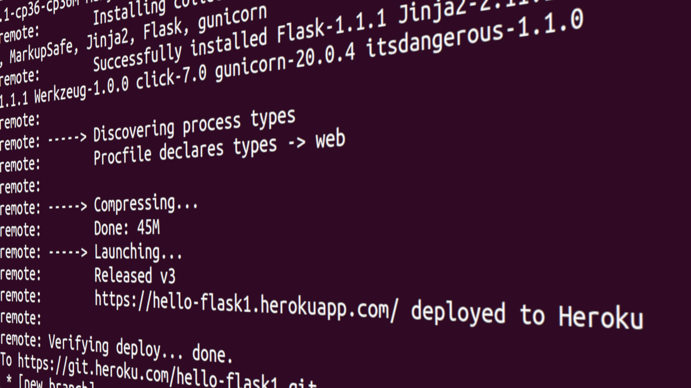 heroku deploy hello-flask1 app remote