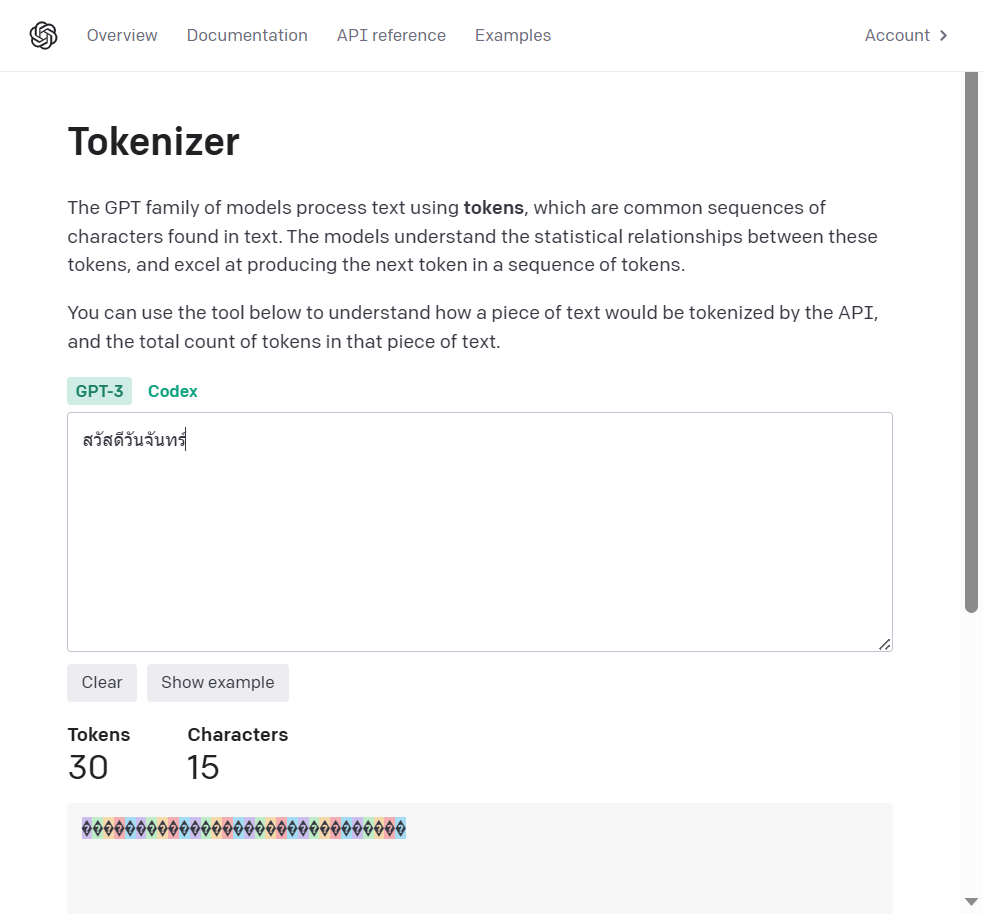 OpenAI Tokenizer. Credit: OpenAI API